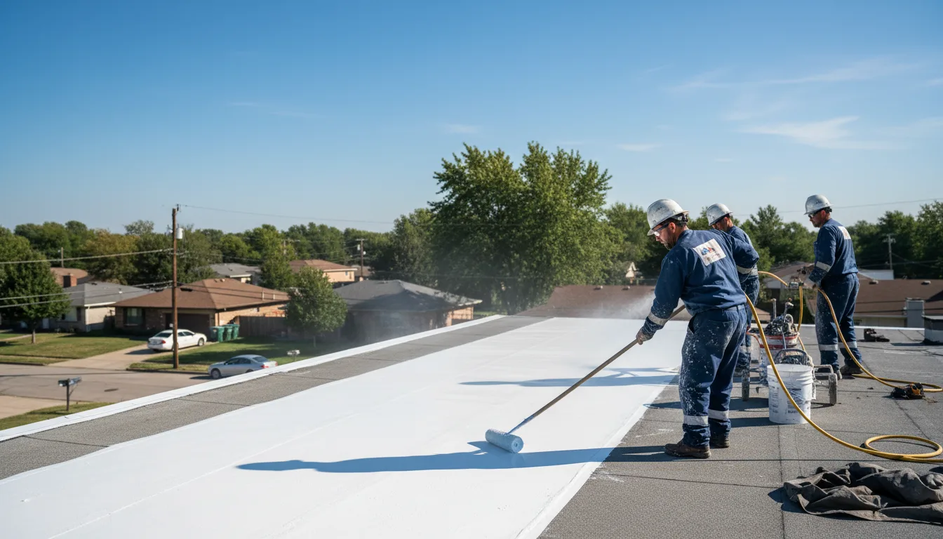 Commercial roof coating in Arlington Heights, IL near me